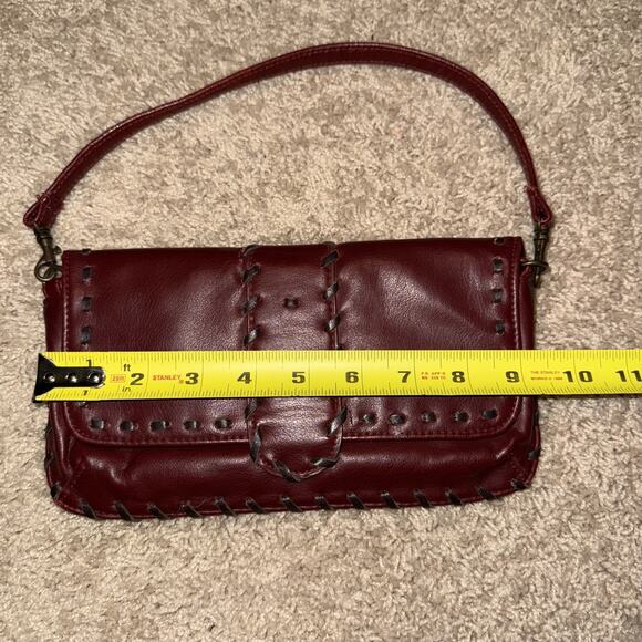 Burgandy Wine Old Navy Faux Leather Purse - Picture 4 of 5